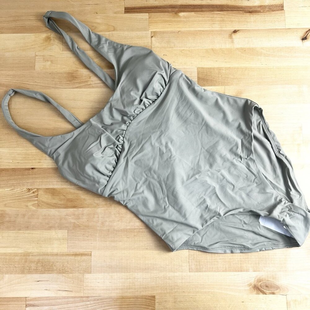 prAna Swimsuit Mallorca Bathing One Piece Agave‎ Green Adjustable Size XS NEW